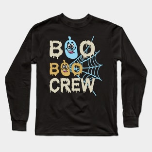 Boo Boo Crew Nurse Shirts Halloween Nurse Shirts for Women Long Sleeve T-Shirt